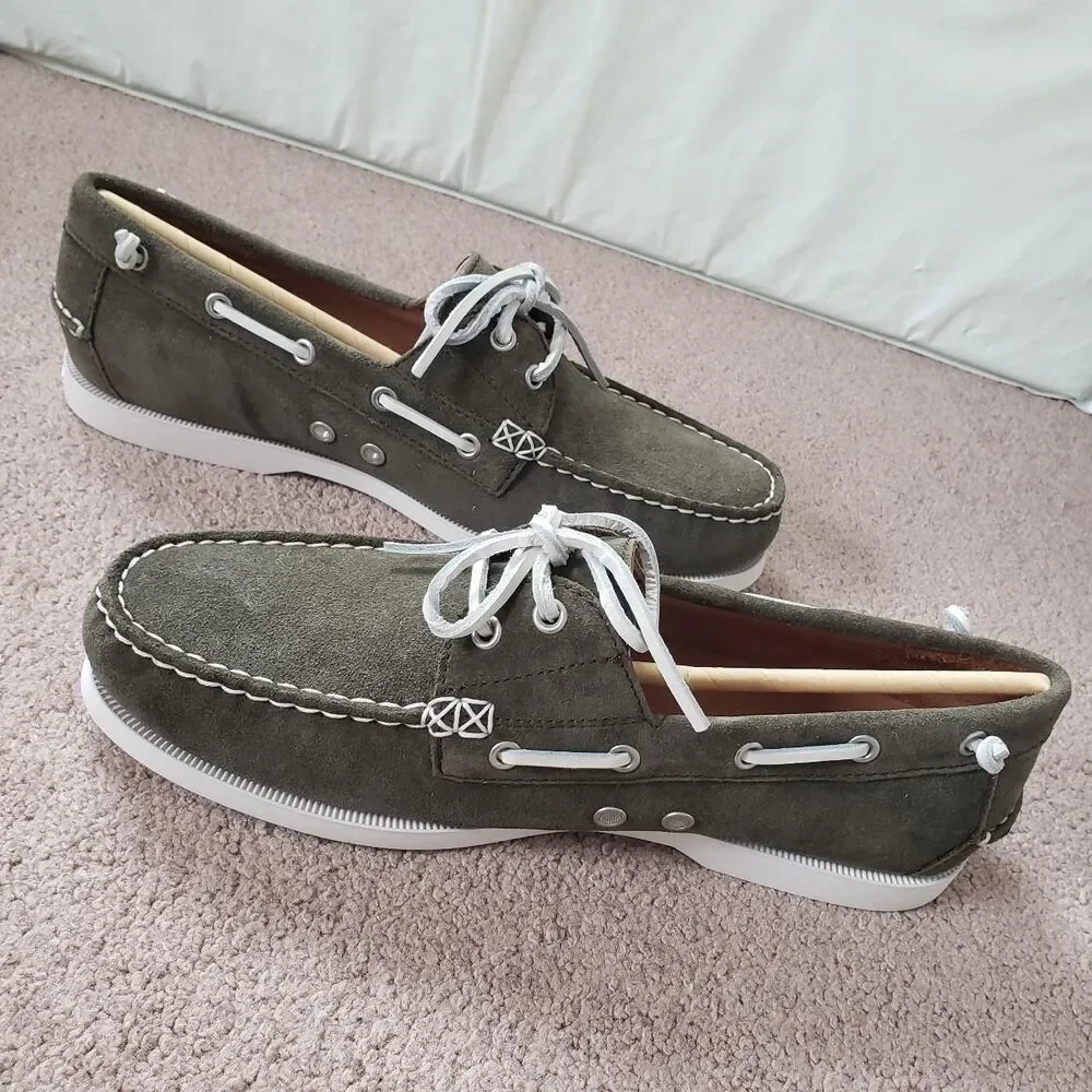 Polo Ralph Lauren Merton Armadillo Suede Boat Shoes Size 10